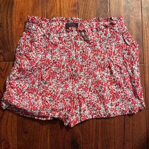 J. Crew Liberty print shorts w ruffle trim size 8